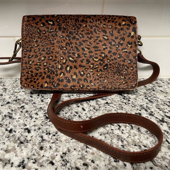 Madewell Bags Madewell Painted Leopard Calf Hair Flap Crossbody Bag Poshmark
